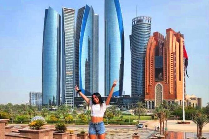 Abu Dhabi City Tour: Grand Mosque, Palace, Souk, Louvre & Ferrari - The Corniche, Etihad Towers, and Emirates Palace
