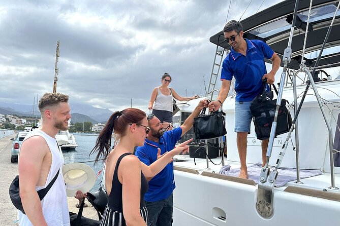 Ag. Nikolaos: Catamaran Trip with Sushi, Drinks, & Water Toys - Mirabello Gulf and the Spinalonga views