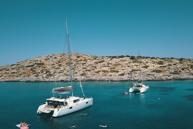 Ag. Nikolaos: Catamaran Trip with Sushi, Drinks, & Water Toys - Anchoring for swimming and water toys