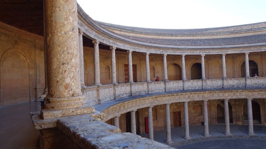 Alhambra's Gardens: Generalife, Partal, Alcazaba, & Carlos V - Charles V Palace and a sharp change in style