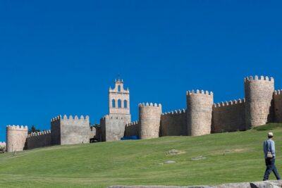 Avila with Walls and Segovia with Alcazar from Madrid