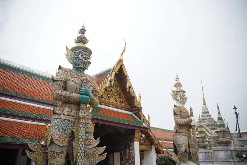 Bangkok: Grand Palace, Wat Pho, Wat Arun Sacred & Local Tour - Wat Arun across the Chao Phraya