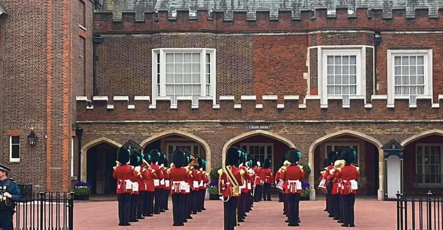 Changing of the Guard at Buckingham Palace - St James’s Palace: a quieter finish