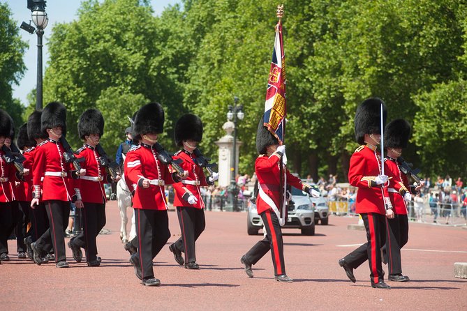 Changing of the Guard Guided Tour at Buckingham Palace - Following the guards from several viewing points
