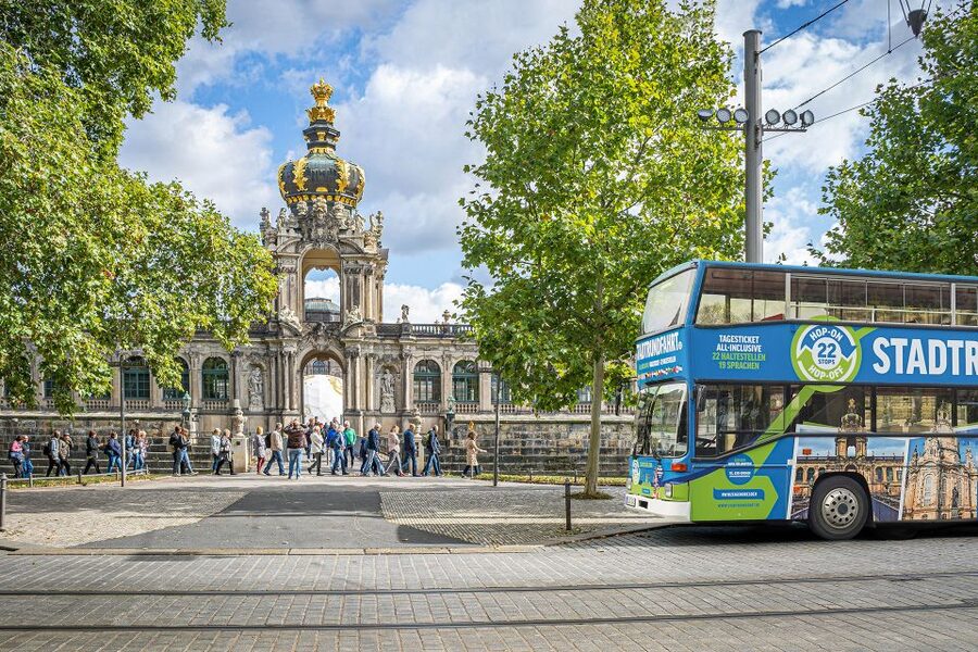 Dresden: Zwinger Skip-the-Line & 2-Day Hop-On Hop-Off Bus - The Old Town walk adds the missing street-level view