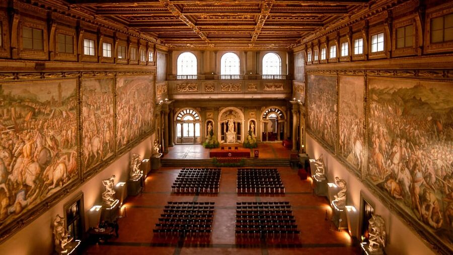 Florence: Arnolfo Tower Climb & Palazzo Vecchio Entry Ticket - The Hall of the Five Hundred and Medici Display
