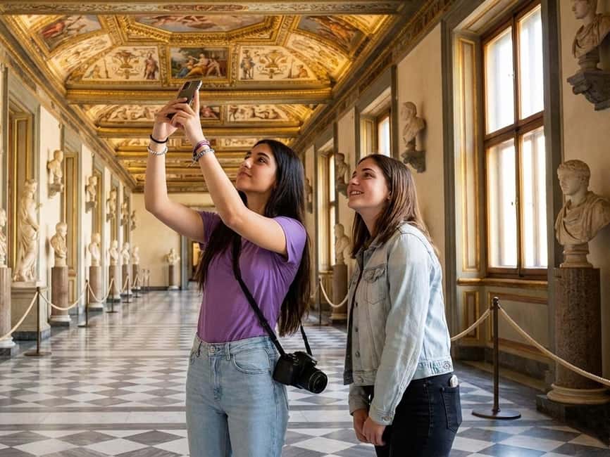 Florence: Uffizi Gallery Tour with Palazzo Vecchio Entry - The Uffizi terrace and Florence from above