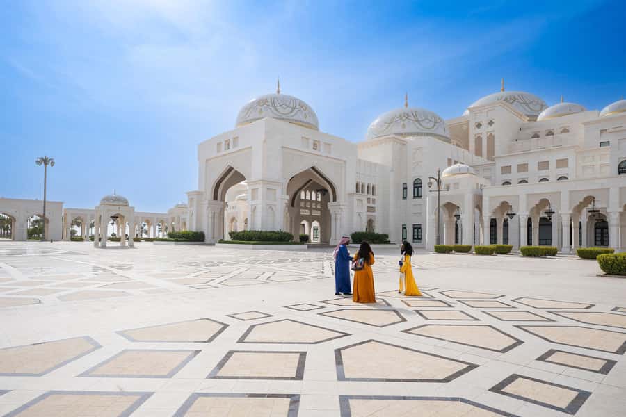 From Abu Dhabi: Grand Mosque, Royal Palace& Heritage Village - Qasr Al Watan, a palace built for ceremony