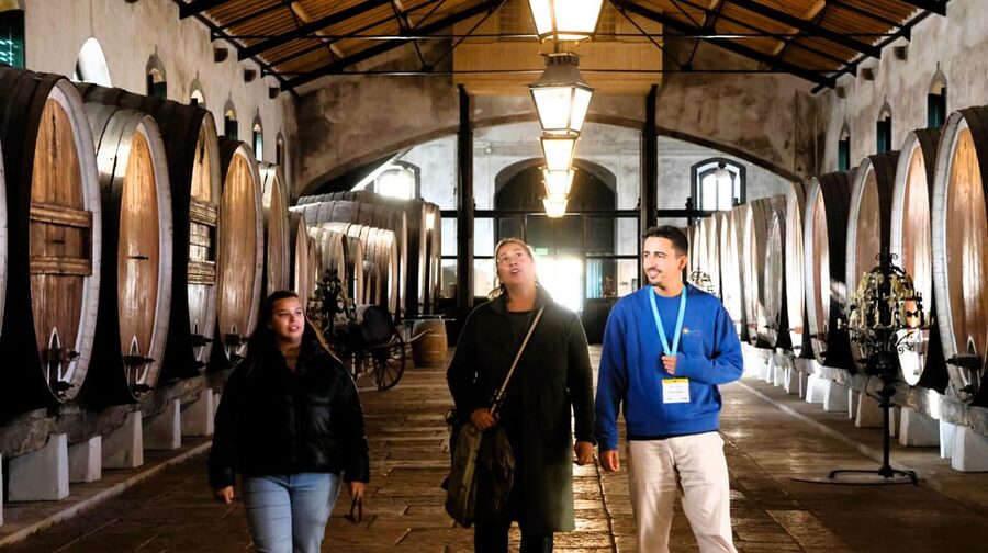 From Lisbon: Sintra, Pena Palace, Cascais and Wine Tasting - Entering Pena Palace in the Sintra Mountains