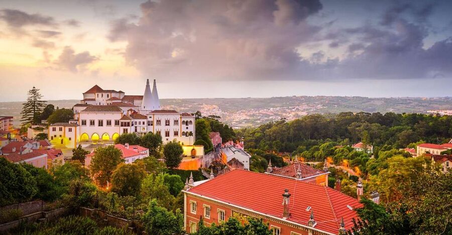 From Lisbon: Tour Sintra, Pena Palace, Regaleira and Cascais - Sintra town gives the palace day some balance