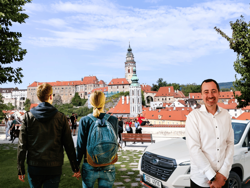 From Prague to the fabulous Cesky Krumlov:fullday experience - Krumlov Castle and the best views