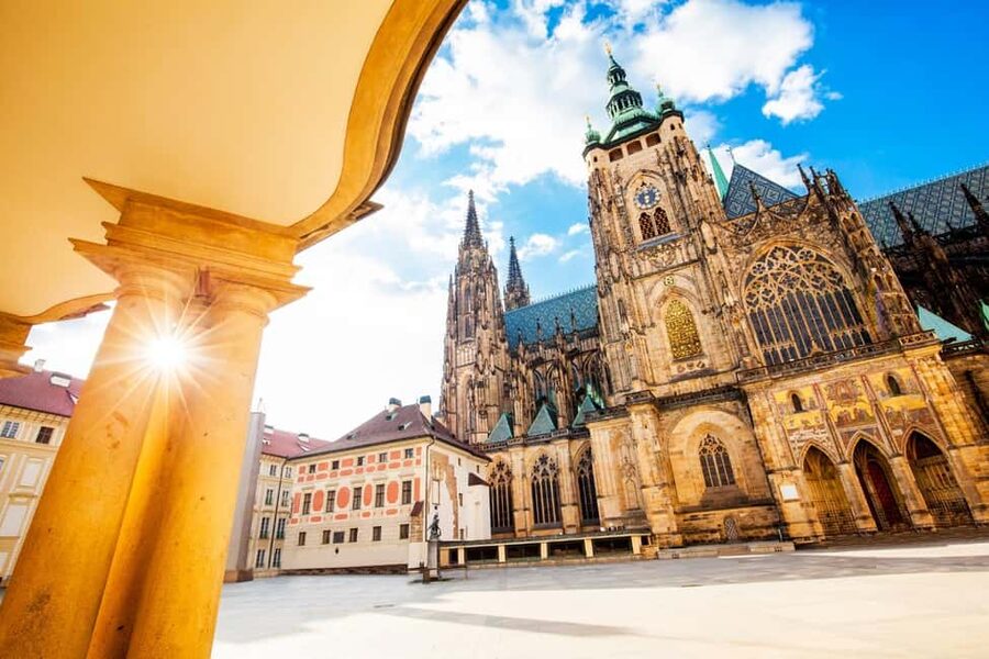 Get&Go:Prague Castle Ticket & E-Guide with Discount Vouchers - Picking up the ticket in the third courtyard