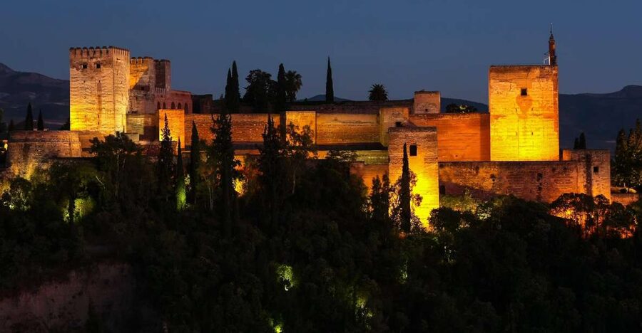 Granada: Alhambra Night Visit Entry Ticket - The Nasrid Palaces after sunset