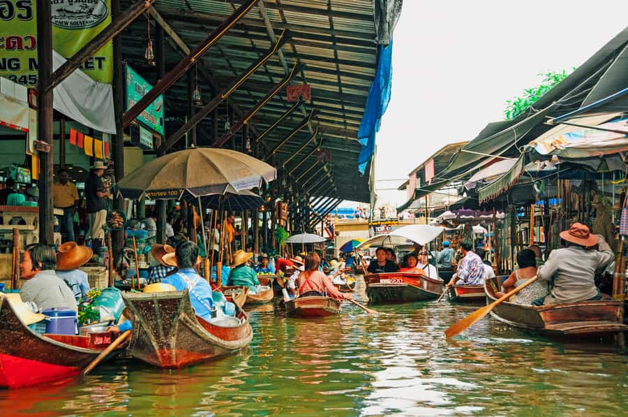 Grand Palace, Damnoen Floating Market & Maeklong Market Tour - Key points at a glance
