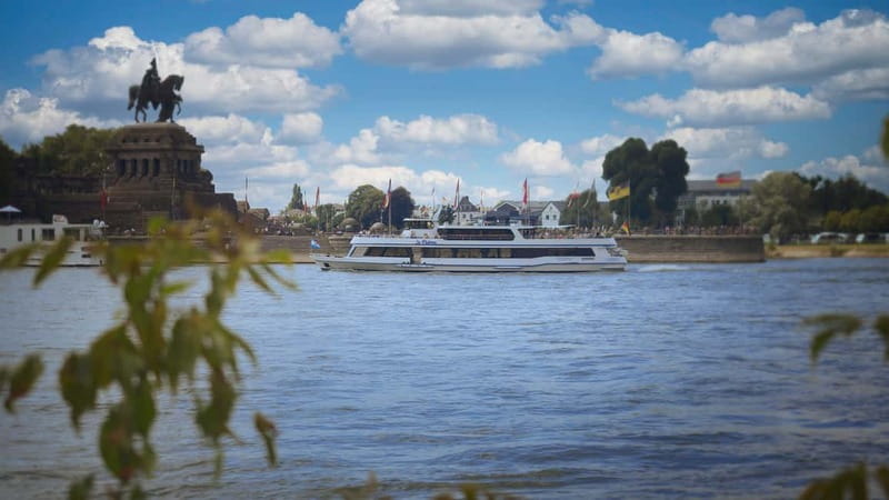 Koblenz:Rhine Valley boat tour along the castles and palaces - Königsstuhl at Rhens and the turn near Marksburg