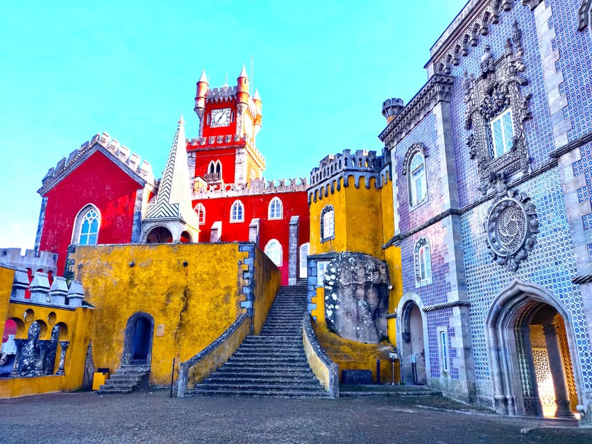 Lisbon: Half-Day Sintra Tour with Pena Palace and Regaleira - Pena Palace terraces and the first big view