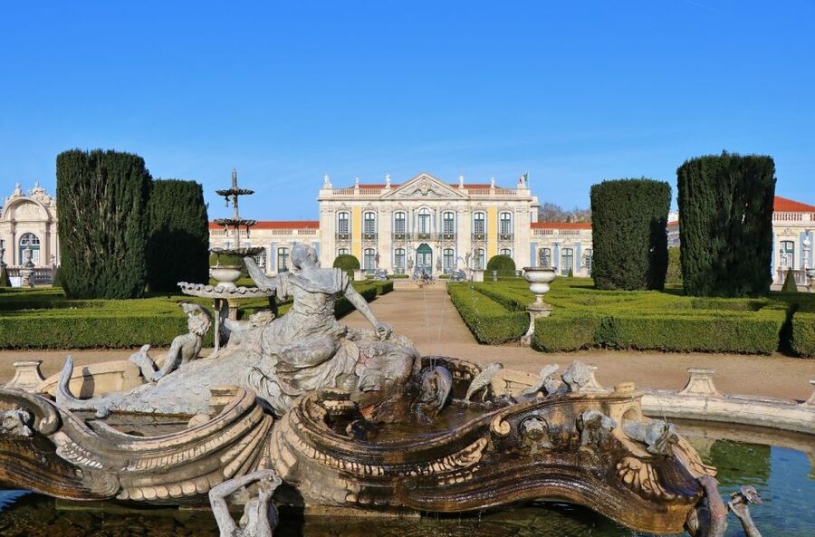 Lisbon: Private Historical Tour to Queluz and Ajuda Palaces - Queluz gardens, fountains, and the Canal dos Azulejos