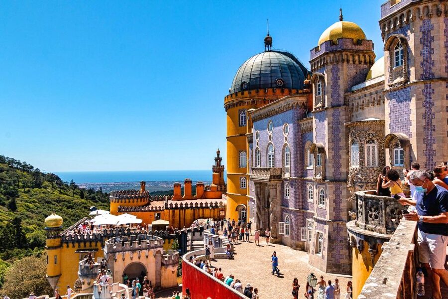 Lisbon: Sintra, Pena Palace, Cabo Roca Coast & Cascais Tour - Passing Estoril on the way back