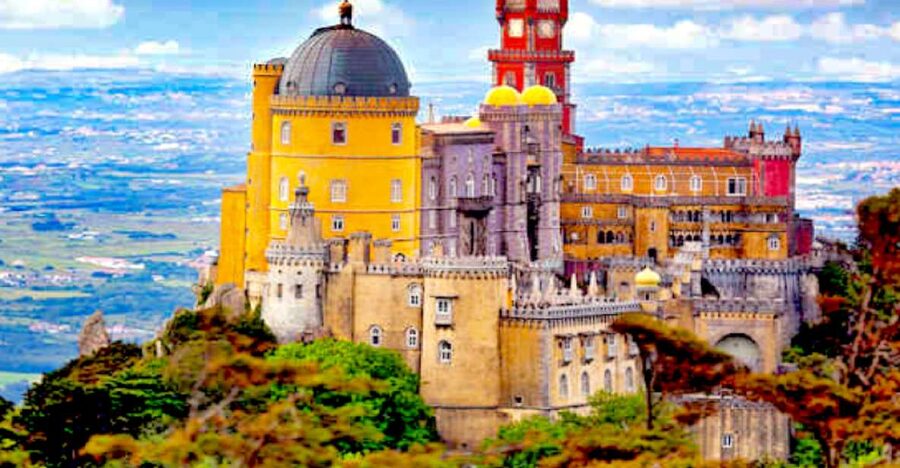 Lisbon: Sintra, Pena Palace, Quinta Regaleira, Cascais Tour - From mountain roads to Guincho Beach