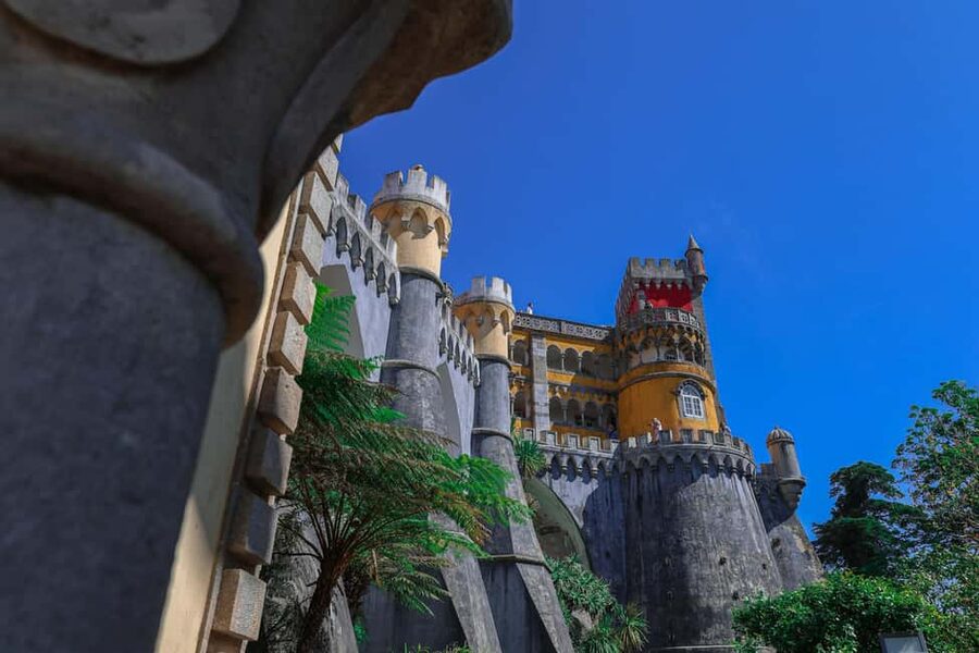 Lisbon: Small-Group Sintra, Pena Palace, Cascais, & Belém - Pena Palace, color above Sintra’s hills