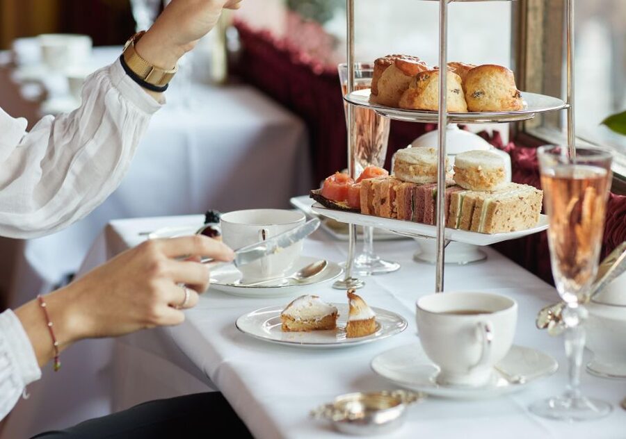 London: Afternoon Tea at The Rubens at the Palace - Scones with preserve, lemon curd, and clotted cream