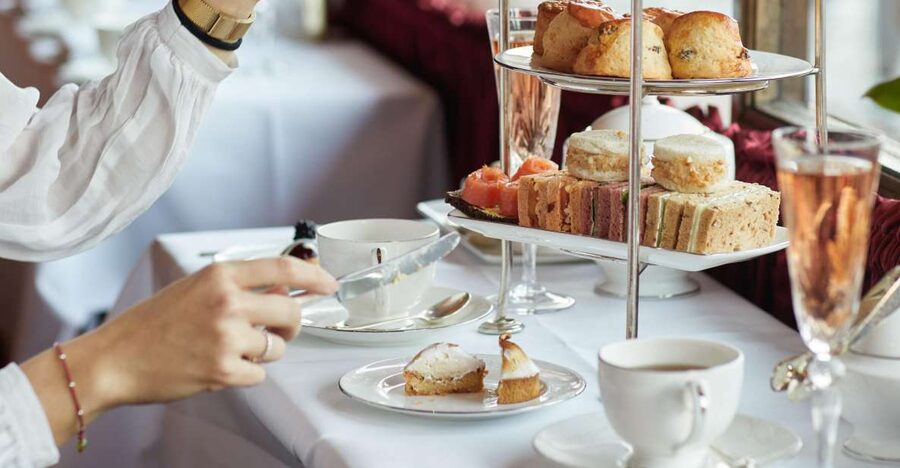 London: Afternoon Tea at The Rubens at the Palace - The first tier: five carefully filled sandwiches