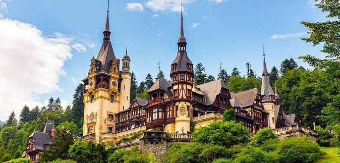 One Day Private Tour to Peles and Dracula Castles & Brasov City - Peles Castle and Sinaia’s royal setting