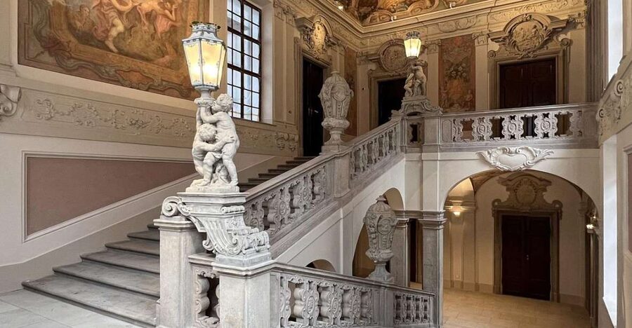 Prague: Clam-Gallas Palace Entry Ticket with Audio Guide - The ceremonial staircase and the second floor