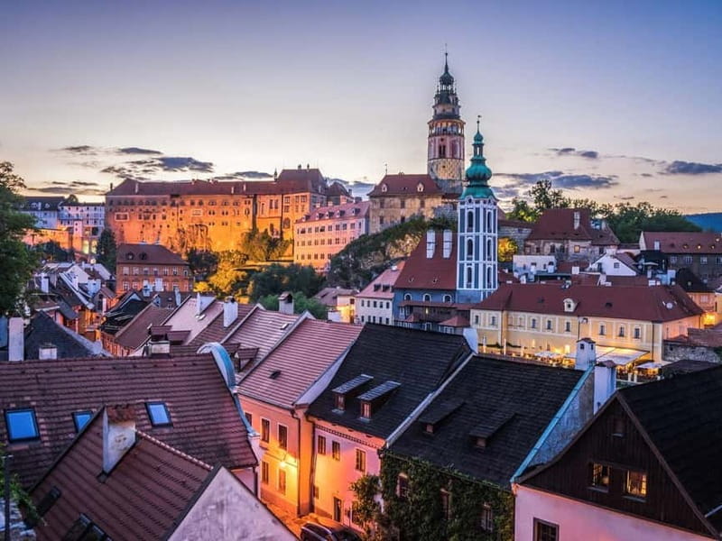 Prague: Transfer to Vienna via fabulous Cesky Krumlov - Krumlov Castle and the tower view