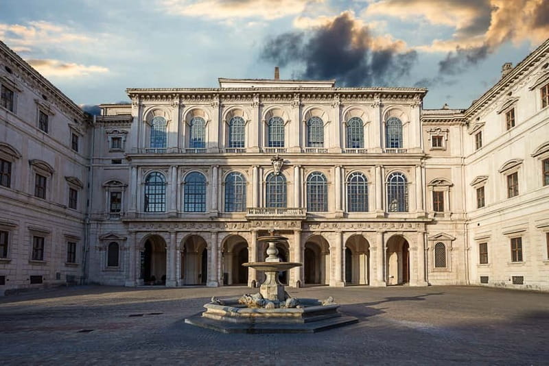 Rome: Palazzo Barberini Galleria Corsini Ticket & Audioguide - Entering Palazzo Barberini and its grand staircase