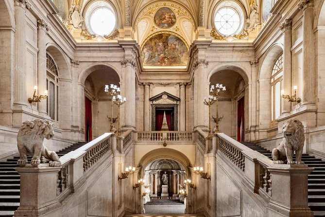 Royal Palace Guided Tour Small Group with Tickets - The short walk toward the Prado