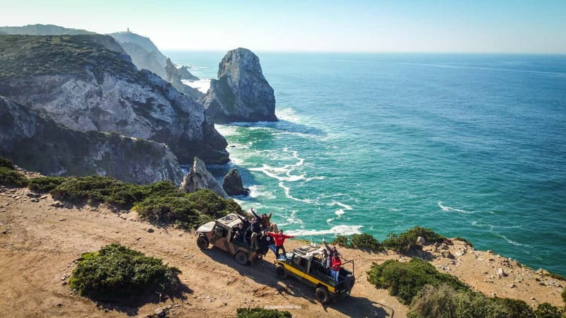 Sintra: Vintage Jeep tour, Pena Palace and coastline 8 hours - Moorish Castle and the high views