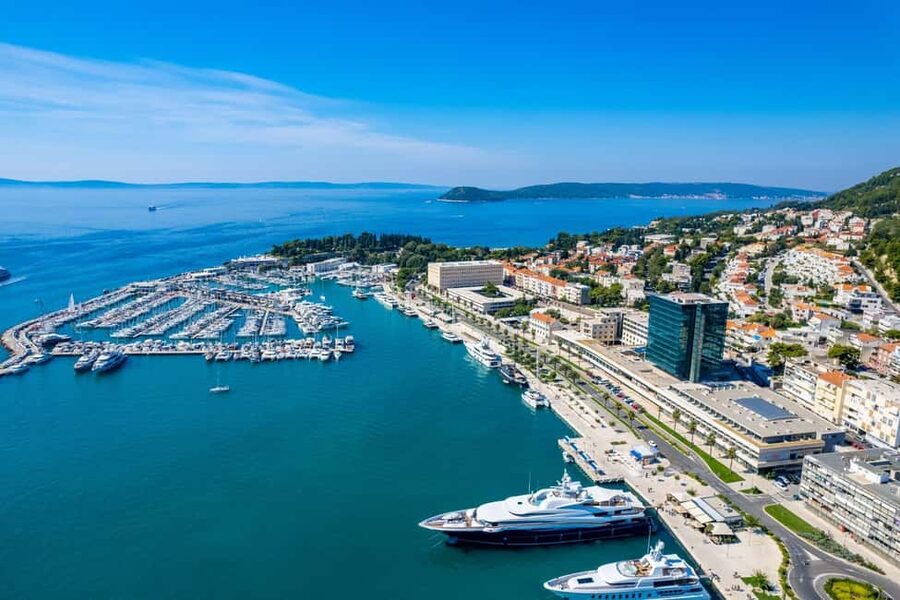 Split: 1.5-Hour Walking Tour and Diocletian's Palace - Riva waterfront and views toward Marjan Hill